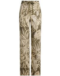 Ralph Lauren - Palm-Frond-Print Linen Trousers - Lyst