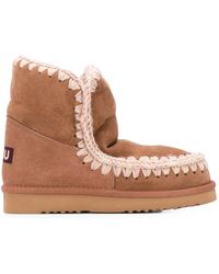 Mou - Contrast-Stitch Ankle Boots - Lyst