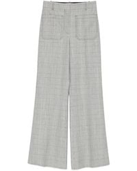 Victoria Beckham - Patch-Pocket Checked Trousers - Lyst