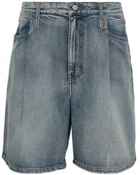 WOOYOUNGMI - Pleated-Detail Denim Shorts - Lyst