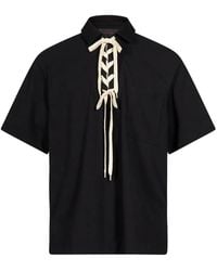 Simone Rocha - Lace-Up Polo Shirt - Lyst