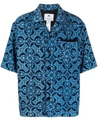 Marine Serre - Oriental Towel-print Short-sleeve Shirt - Lyst