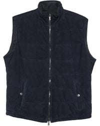 Barba Napoli - スエード キルティング ベスト - Lyst