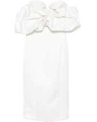 Elisabetta Franchi - Satin Dress Strapples - Lyst