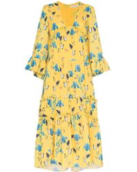 Borgo De Nor Iris Floral Print Dress - Geel