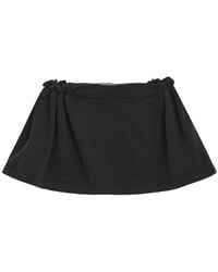 PRIVATE POLICY - Washed Cotton Mini Skirt - Lyst