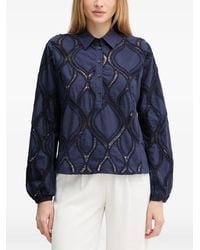 Mos Mosh - Nolin Openwork Collared Shirt - Lyst
