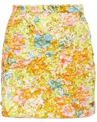 Versace - Short Skirt With Crinkling - Lyst