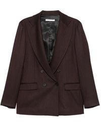 Mar De Margaritas - Herringbone Double-Breasted Blazer - Lyst