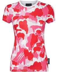 Philipp Plein - Katoenen T-shirt Met Camouflageprint - Lyst