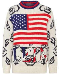 Philipp Plein - Alpaca Wool Usa Pullover Round Neck Ls - Lyst