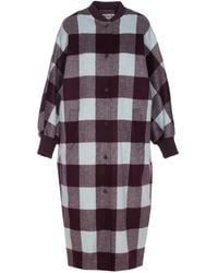 Essentiel Antwerp - Cappotto Doppiopetto A Quadri - Lyst