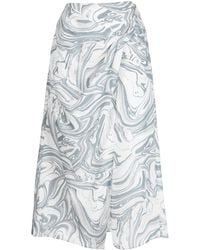 Jonathan Simkhai - Izabella Marble-print Midi Skirt - Lyst