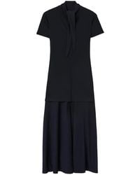 Jil Sander - Layered-Design Midi Dress - Lyst