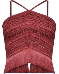 PATBO - X Camila Coelho Amber Fringed Top - Lyst