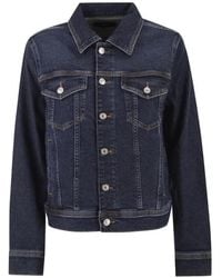 7 For All Mankind - Veste En Jean À Coutures Contrastantes - Lyst