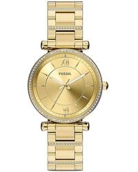 Fossil - Carlie Crystal-Embellished 35Mm Watch - Lyst