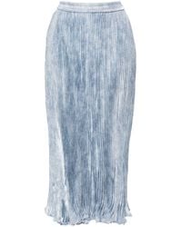 MICHAEL Michael Kors - Floral-print Pleated Midi Skirt - Lyst