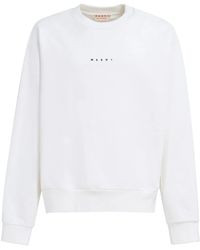 Marni - Logo-Print Cotton Sweatshirt - Lyst