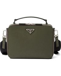 Prada - Medium Brique Leather Messenger Bag - Lyst