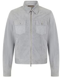Moorer - Leren Jack Met Ritskraag - Lyst