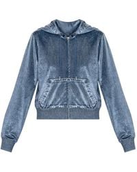Rag & Bone - Miramar Velvet Zip-Up Hoodie - Lyst