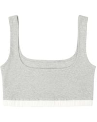 Entire studios - Ribbed-Knit Cropped Top - Lyst
