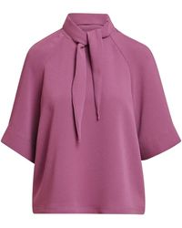 Essentiel Antwerp - Kassie Raglan-Sleeve Tie-Neck Blouse - Lyst