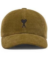 Ami Paris - Ami De Coeur Corduroy Cap - Lyst