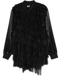 Comme des Garçons - Ruffled Lace-Panel Chester Jacket - Lyst