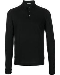 Zanone - Long-sleeved Cotton Polo Shirt - Lyst
