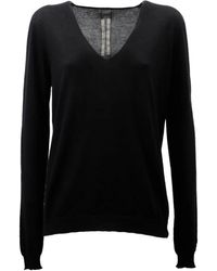 Rick Owens - Jersey de manga larga con cuello en V - Lyst