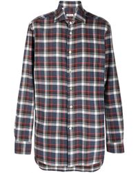 Kiton - Check-pattern Cotton Shirt - Lyst