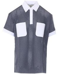 Fendi - Open-Knit Polo Top - Lyst