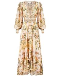 CAMILLA - Buttoned Floral-Print Maxi Dress - Lyst