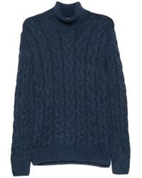 Barba Napoli - Cable-Knit Turtleneck Sweater - Lyst