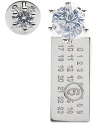 MM6 by Maison Margiela - Ohrringe mit Nummernanhänger - Lyst