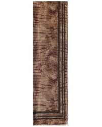 Elisabetta Franchi - Sciarpa A Righe Con Logo - Lyst
