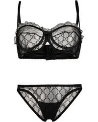 Gucci - GG Embroidered Lingerie Set - Lyst