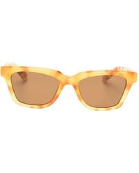 Jacquemus - Jac Tortoiseshell-Effect Square-Frame Sunglasses - Lyst
