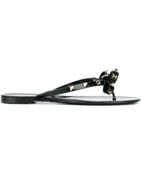 Valentino Rockstud Thong Sandals - Orange