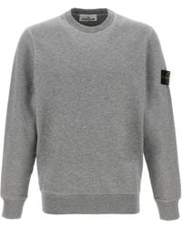 Stone Island - Logo Badge Sweatshirt - Lyst