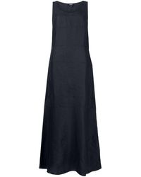 Aspesi - Panelled Linen Maxi Dress - Lyst