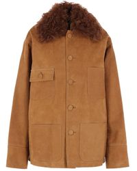 Plan C - Shearling-Collar Pocket Jacket - Lyst