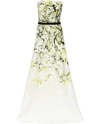 Saiid Kobeisy - Schulterfreies Abendkleid Mit Blumen-Print - Lyst