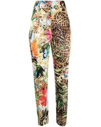 Philipp Plein - Baroque Flowers High-waisted Trousers - Lyst