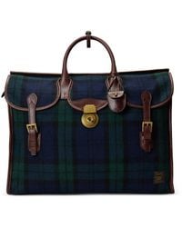 Polo Ralph Lauren - Weekender Plaid Leather Holdall - Lyst