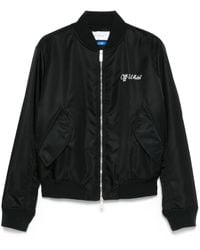 Off-White c/o Virgil Abloh - ブラック Script バーシティ ボンバージャケット - Lyst