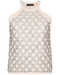 Liu Jo - Top With Bejewelled Embellishment - Lyst