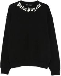 Palm Angels - Logo-Print Crew-Neck Sweatshirt - Lyst